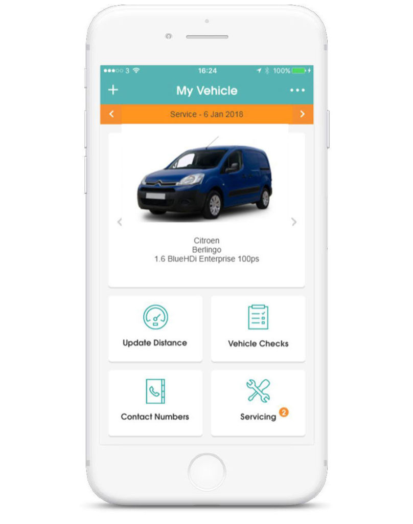 MyVehicle App Phone View Jaama