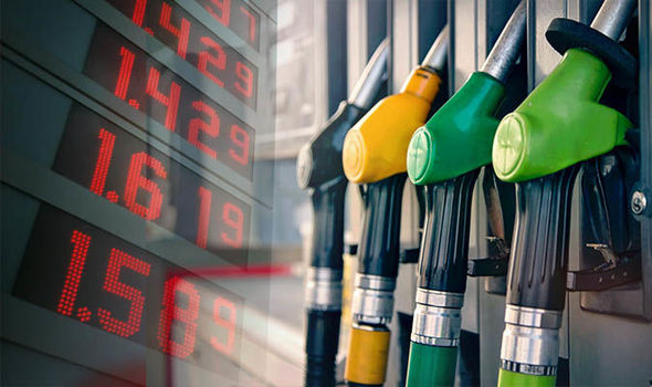 Fuel prices at forecourt