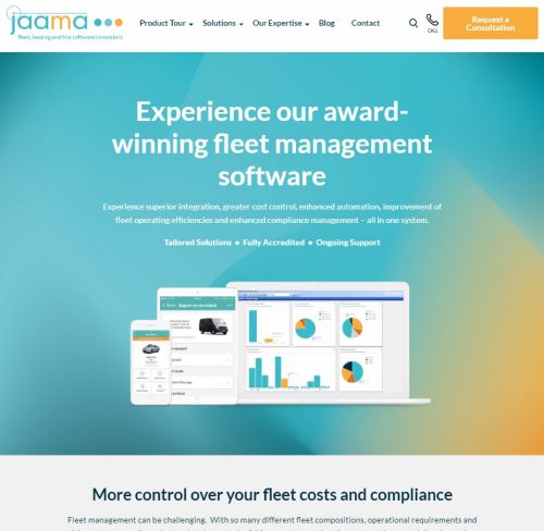 Jaama redesign of website homepage view