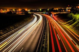 Motorway with lights