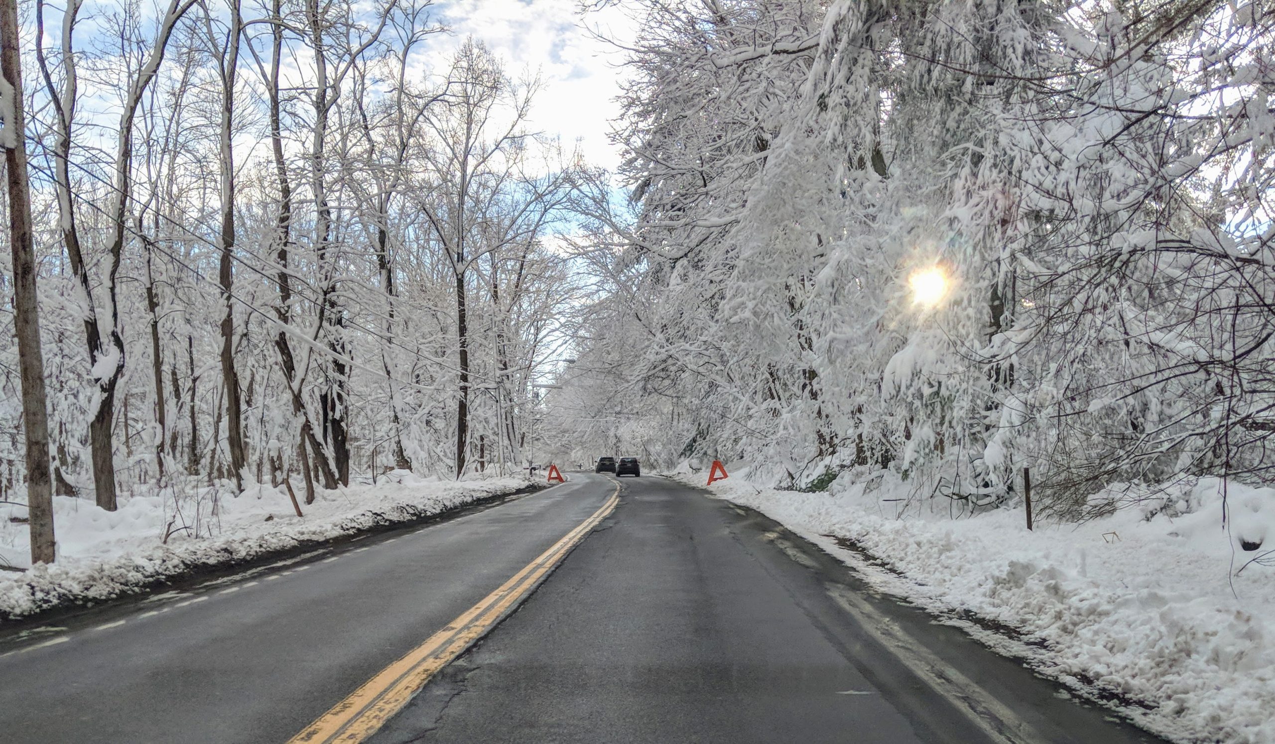 Snow on road