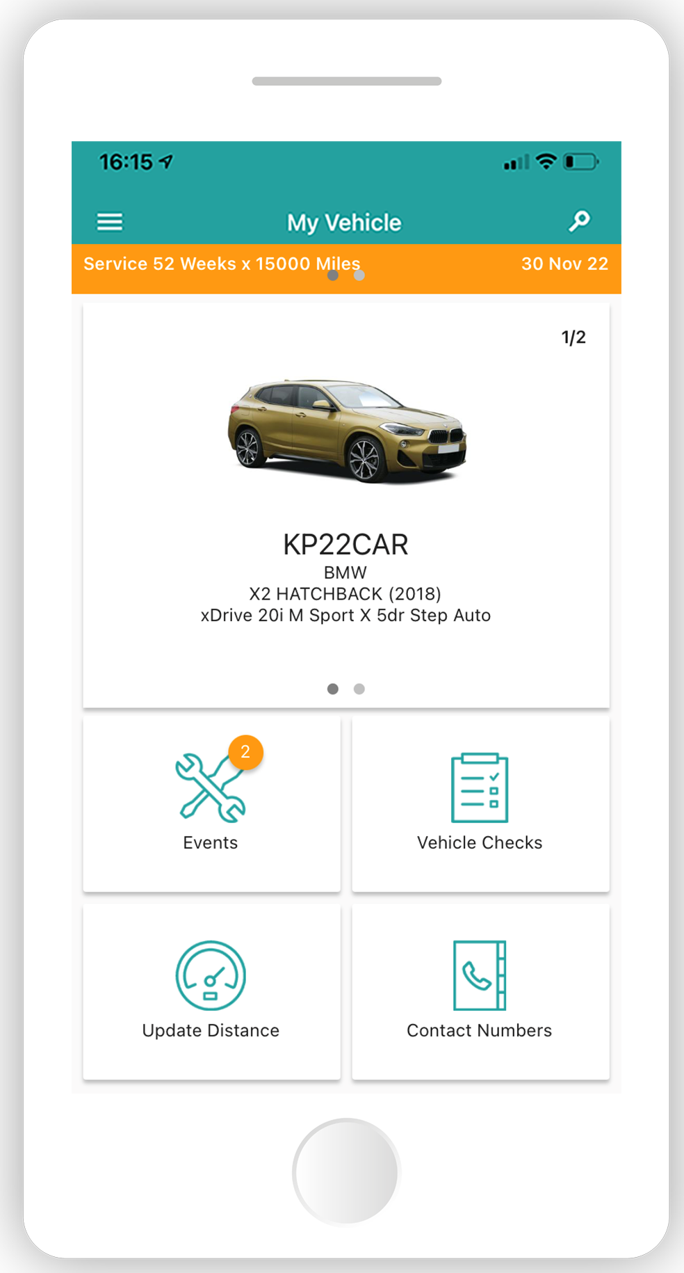 MyVehicle App Screenshot